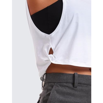 CRZ YOGA Pima Cotton Cropped Tank - Stylish & Breathable