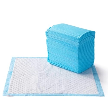 Amazon Basics Leakproof Absorbent Puppy Pads – 24 x 23 Inches, Pack of 50, Heavy Duty Absorbency