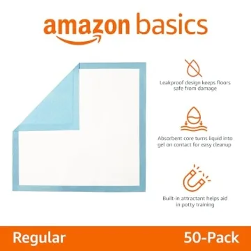 Amazon Basics Puppy Training Pads – Leakproof, Absorbent & Reliable
