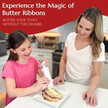 MAX SPACE Butter Mill Butter Dispenser Stick With Tablespoon Gradations- Twist to Spread Thin Butter Ribbons, Keeps Butter & Margarine Fresh Longer - Superior to a Butter Dish -