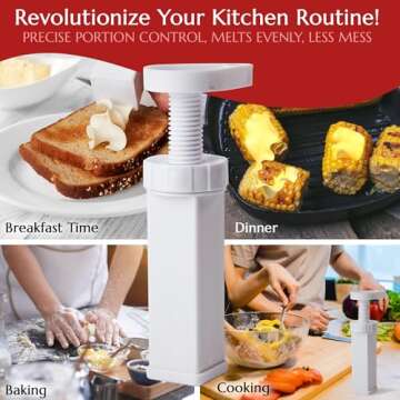 MAX SPACE Butter Mill Butter Dispenser Stick With Tablespoon Gradations- Twist to Spread Thin Butter Ribbons, Keeps Butter & Margarine Fresh Longer - Superior to a Butter Dish -