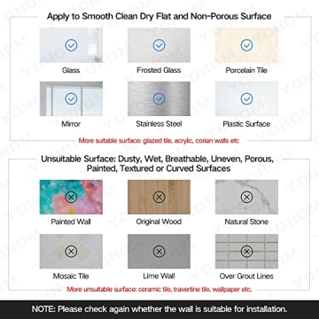 YOHOM Stainless Steel Suction Cup Hooks for Bathroom