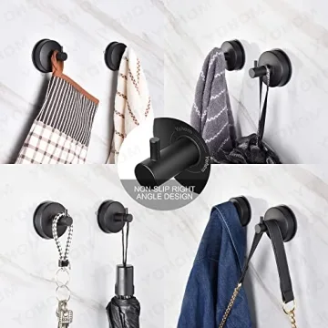 YOHOM Stainless Steel Suction Cup Hooks for Bathroom