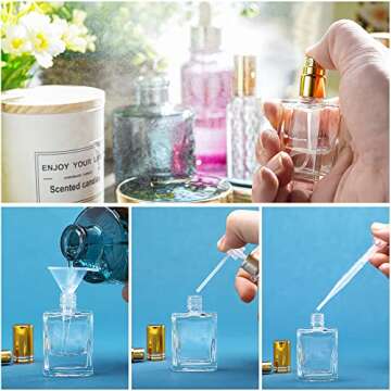 YU FENG 12 Refillable Glass Perfume Spray Bottles