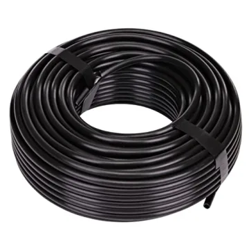 Raindrip 016010T 1/4 in. Drip Irrigation Supply Tubing, 100 ft, Black Polyethylene, Efficient Garden...