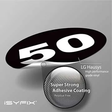 iSYFIX Black Number Stickers for Easy Organization