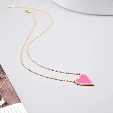 JINGDR Heart Necklace: Trendy Gold Plated Pendant Jewelry