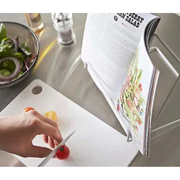 Sturdy Black Cookbook Stand Holder for Hands-Free Reading
