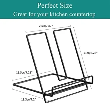 Sturdy Black Cookbook Stand Holder for Hands-Free Reading