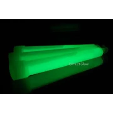 DirectGlow 6 inch 15mm Premium Glow Sticks with Lanyards 12+ Hour Glow 6 Pack