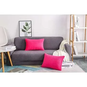 TangDepot Plush Velvet Decorative Pillow Covers - 2 Pack