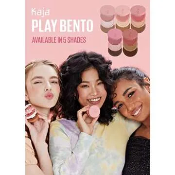 Kaja 3-in-1 Blendable Sculpting Trio - Play Bento | with Mango Seed Butter, Cream Bronzer, Powder Blush, and Highlighter, 02 Cloud Latte