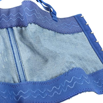 ELLACCI Rhinestone Denim Bustier Top for Parties