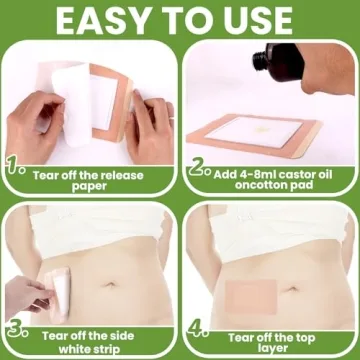 Self-Adhesive Castor Oil Pack Wrap for Pain Relief Wellnessamz