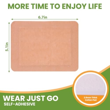 Self-Adhesive Castor Oil Pack Wrap for Pain Relief Wellnessamz