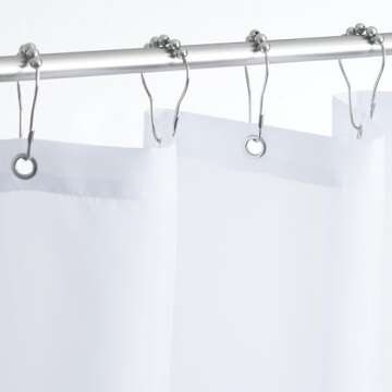 KGORGE Shower Curtains for Bathroom - Tropical Leaves Plant on White Background Odorless Curtain for Bathroom Showers and Bathtubs, 72 x 72 inches Long, Hooks Included