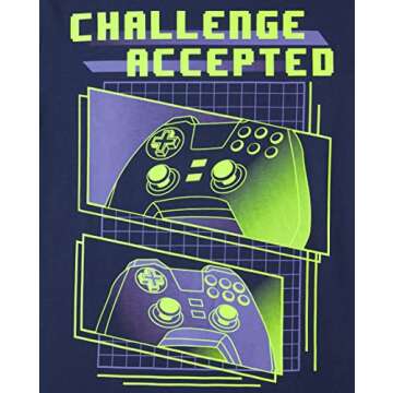 The Children's Place Boys' Short Sleeve Graphic T-Shirt 3-Pack, Gaming, Large