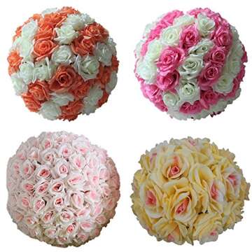 Jiecikou Blush Roses Kissing Ball for Weddings & Events