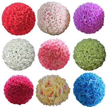 Jiecikou Blush Roses Kissing Ball for Weddings & Events