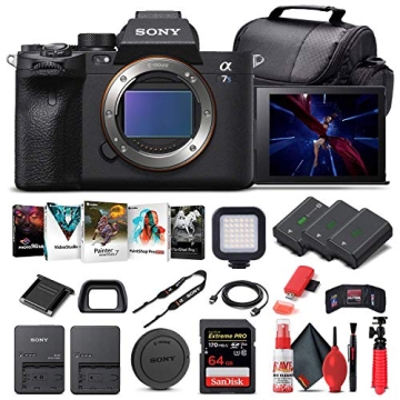 Sony Alpha a7S III Mirrorless Digital Camera (Body Only) ILCE7SM3/B + 64GB Memory Card + 2 Batteries...