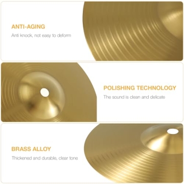 8-Inch Brass Drum Cymbal for Beginners and Practice