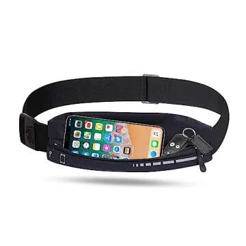 Rbenxia Slim Running Belt Waterproof Adjustable Fanny Pack