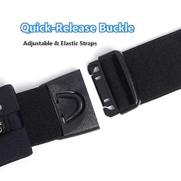 Rbenxia Slim Running Belt Waterproof Adjustable Fanny Pack