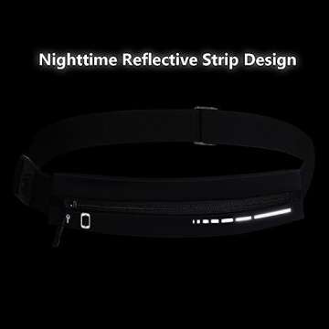 Rbenxia Slim Running Belt Waterproof Adjustable Fanny Pack