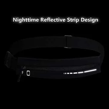 Rbenxia Slim Running Belt Waterproof Adjustable Fanny Pack