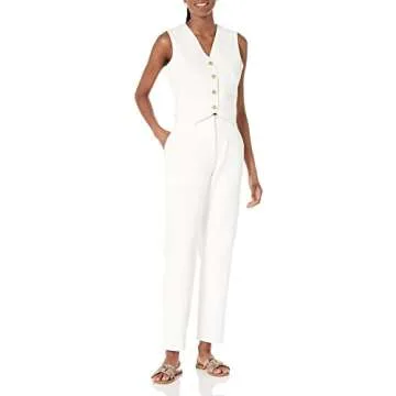 The Drop Women's Slim Vest in Ivory - Stylish & Functional