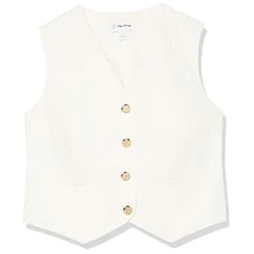 The Drop Women's Slim Vest in Ivory - Stylish & Functional