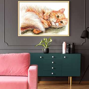 euwazram Modern Gold 24x36 Frame - Single Frame, 24 x 36 Poster Frame for Artwork, Puzzles, Photos and Movie Posters Picture Frames, Perfect Christmas Frame