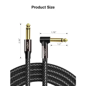 VIOY 15ft Guitar Cable - High Fidelity Instrument Cable