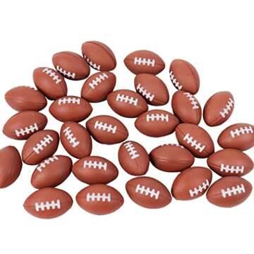 GIFTEXPRESS 30-Pack Mini Foam Football, Mini Stress Ball, Foam Sports Ball for Big Game Party, Footb...