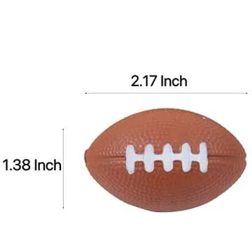 GIFTEXPRESS 30-Pack Mini Foam Football, Mini Stress Ball, Foam Sports Ball for Big Game Party, Football Party Decoration, Football Stress Reliever