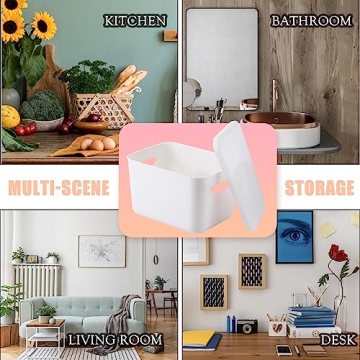 BBTO Stackable Storage Bins with Lids for Home Organization