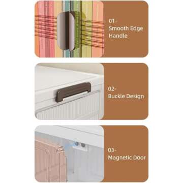 Dimcapo Storage Bins with Lid,78 Quart Collapsible Storage Bins,4 Packs Large Plastic Storage Bins,Closet Organizers and Storage,Double Doors Stackable Storage Bins with Wheels for Home