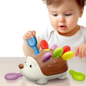 iPlay, iLearn Fine Motor Toys for Toddlers 1-3, Baby Hedgehog Montessori Learning Set, Educational C...