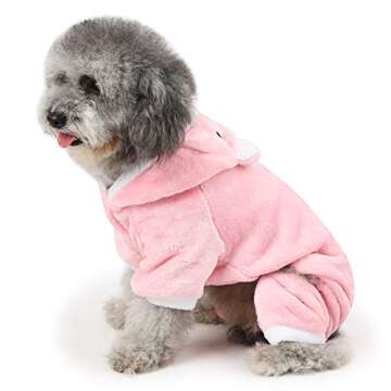 Cute DELIFUR Pig Dog Hoodie for Halloween Costumes