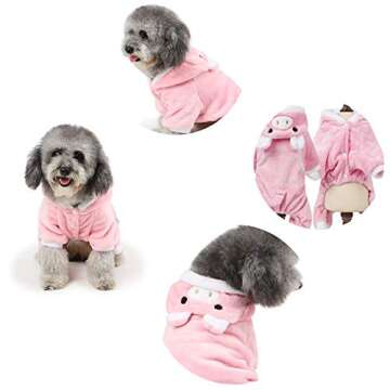 Cute DELIFUR Pig Dog Hoodie for Halloween Costumes