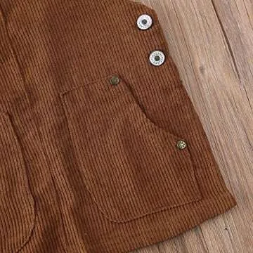 Mubineo Toddler Baby Girl Corduroy Overall Dress