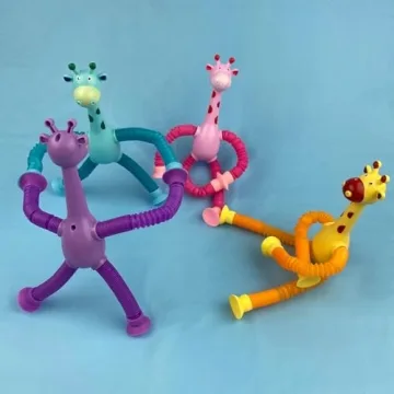 Anditoy Giraffe Suction Cup Pop Tubes for Kids