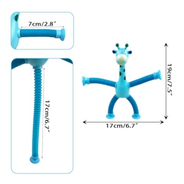Anditoy Giraffe Suction Cup Pop Tubes for Kids