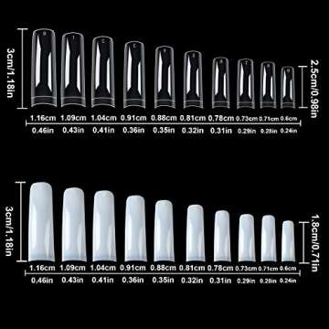 1000PCS Nail Tips Acrylic Nails - Perfect for Salon & DIY Nail Art