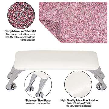 DIUCIS Nail Arm rest Cushion for Acrylic Nails - Professional Arm Rest Nail Table with Mat, Manicure...