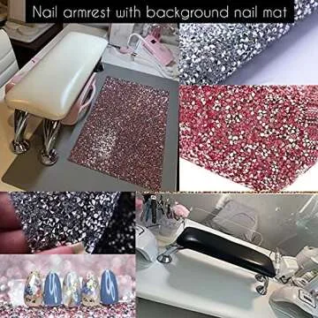 DIUCIS Nail Arm Rest Cushion with Stylish Mat