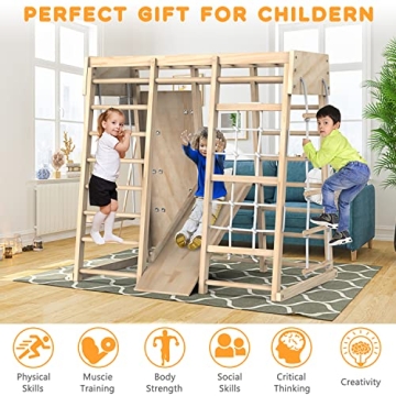 PROY Indoor Jungle Gym for Toddlers - Multifunctional Playset