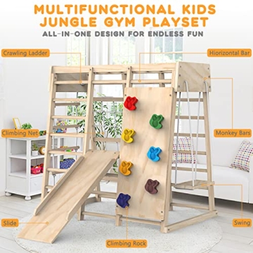PROY Indoor Jungle Gym for Toddlers - Multifunctional Playset