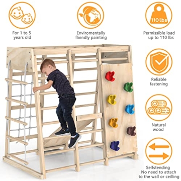 PROY Indoor Jungle Gym for Toddlers - Multifunctional Playset
