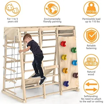 PROY Indoor Jungle Gym for Toddlers - Multifunctional Playset